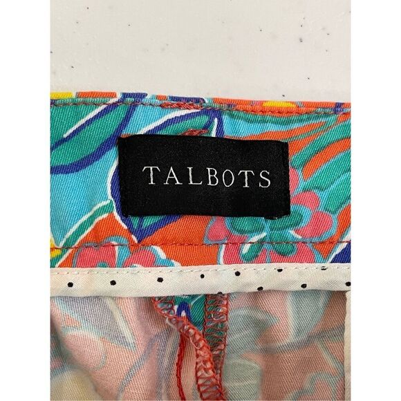 Talbots women’s floral perfect skimmer capris size 16 - Picture 7 of 7